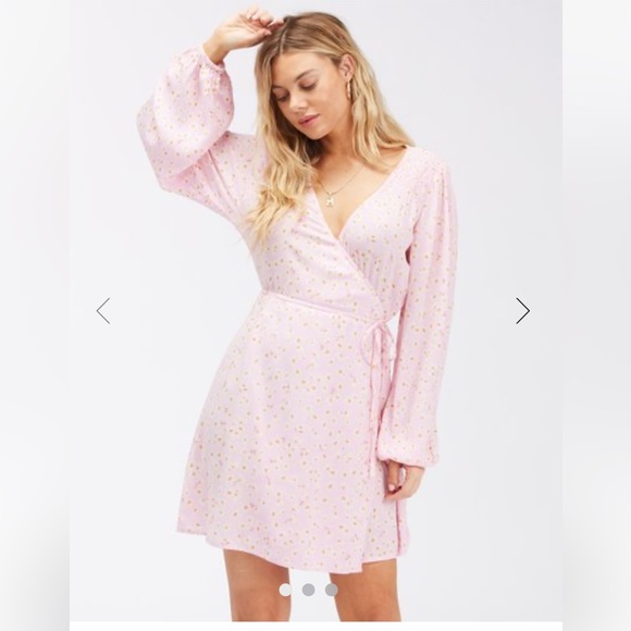 Billabong Spring Romance Mini Wrap Dress - Picture 1 of 11